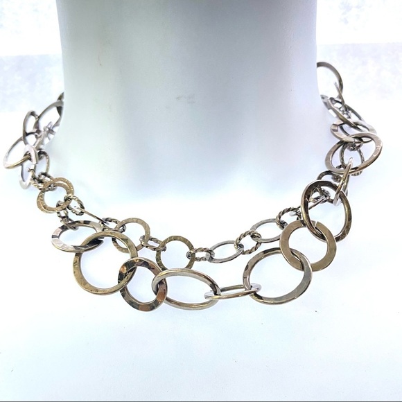 Gunmetal Link Long Necklace - Picture 6 of 9